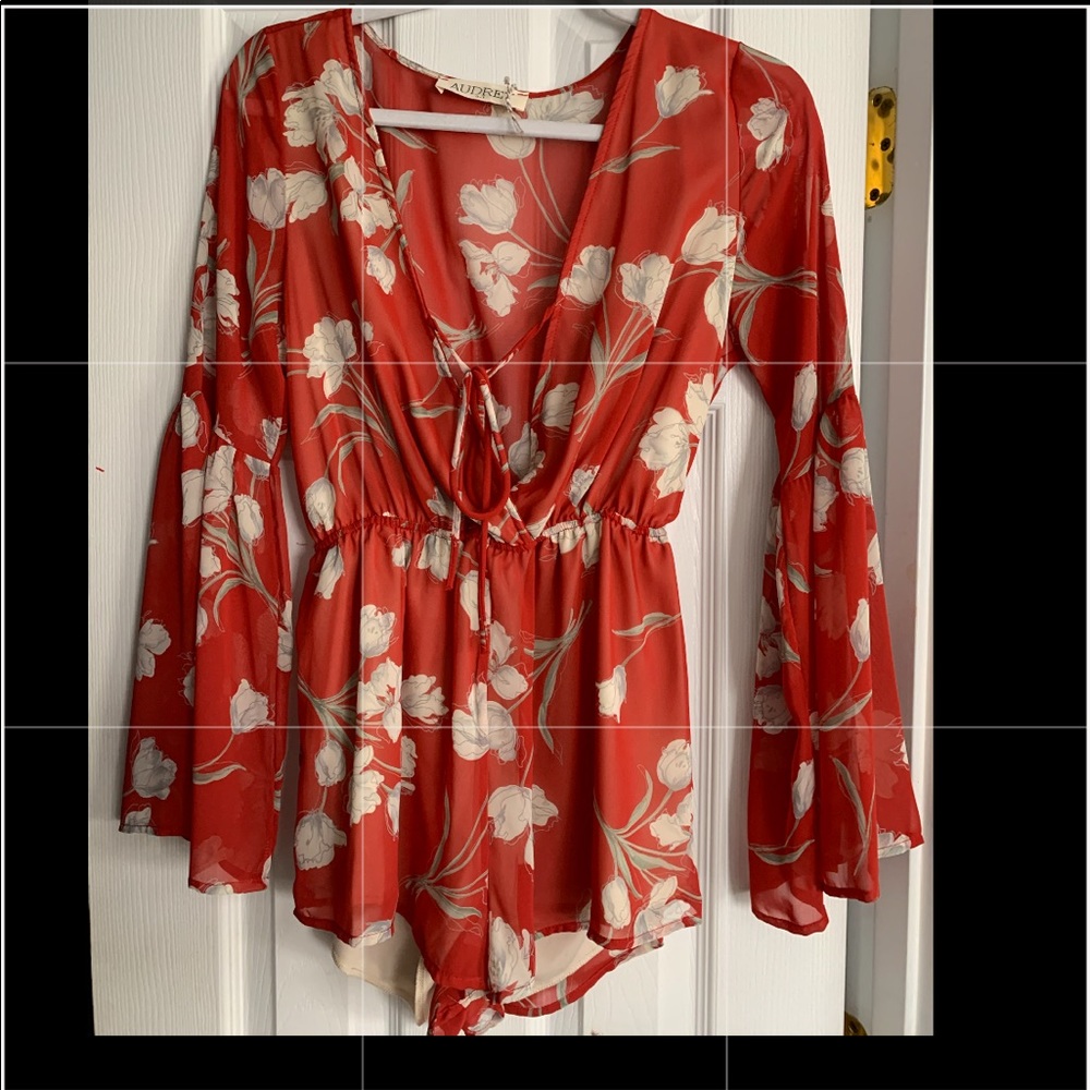 Bohemian Sleeved Floral Romper